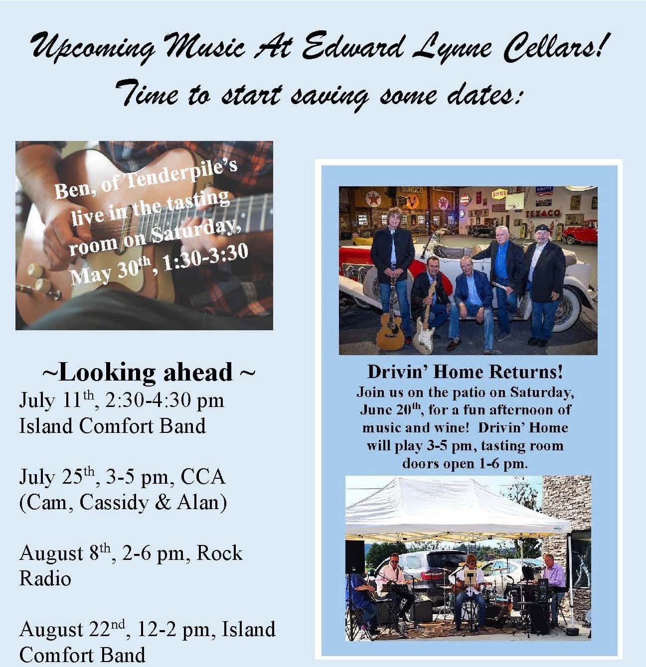 Upcoming Music at Edward Lynne Cellars